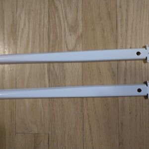 White Metal Shelf Support Brackets - Pair